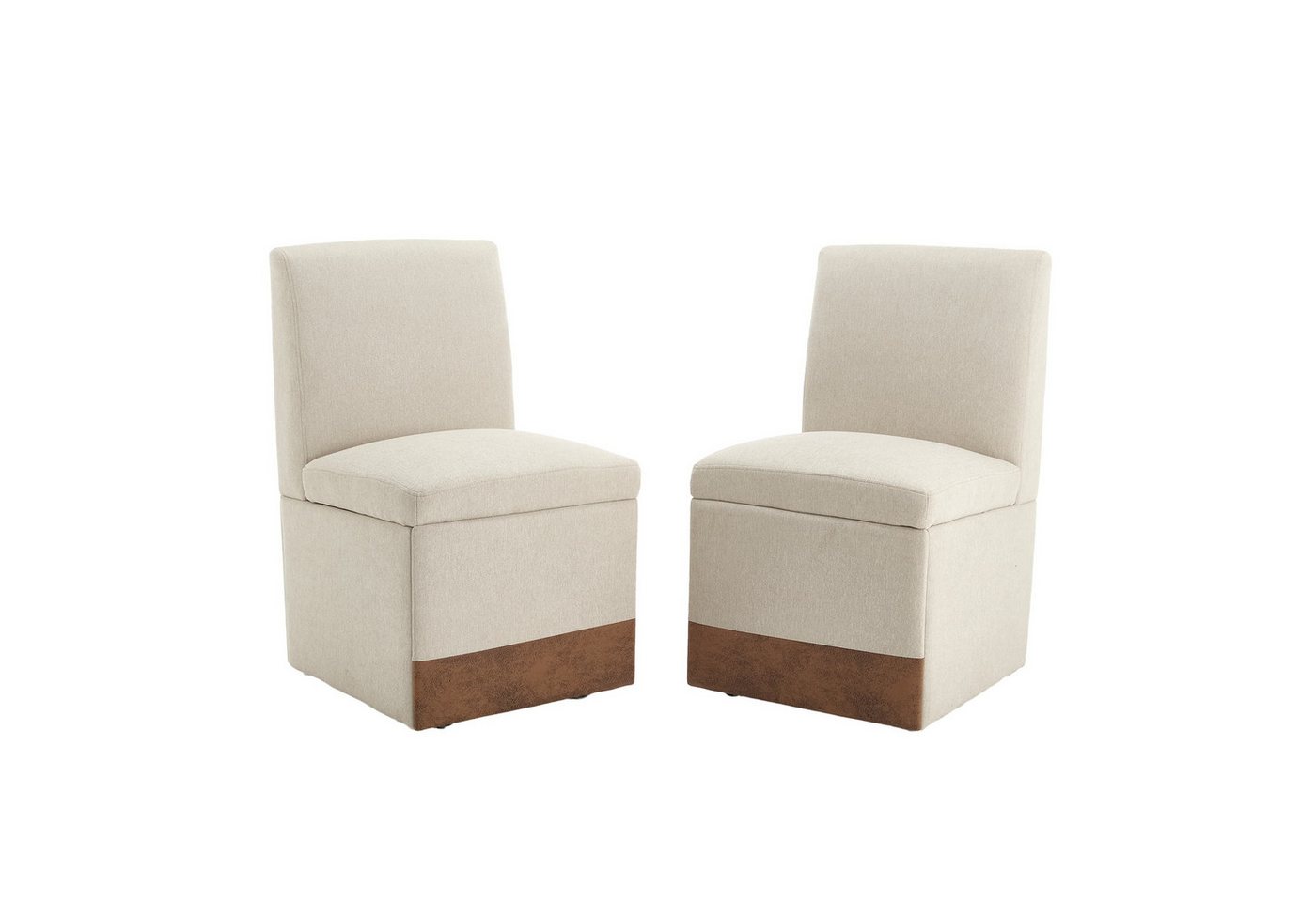 Fanttik Stuhl Drehbar 2er set Hochzeitsstühle mit Rollen und Lagerung (Set), 2er Set von Fanttik