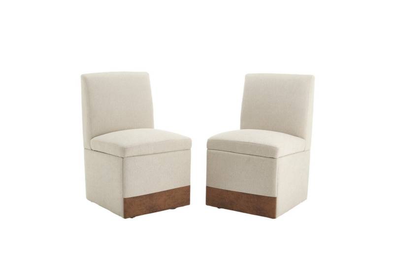 Fanttik Stuhl Drehbar 2er set Hochzeitsstühle mit Rollen und Lagerung (Set), 2er Set von Fanttik