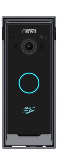Fanvil i60 IP Video-Türsprechanlage, PoE mit RFID, 1 Anruftaste, Infrarot-Kamera, Schwarz von Fanvil