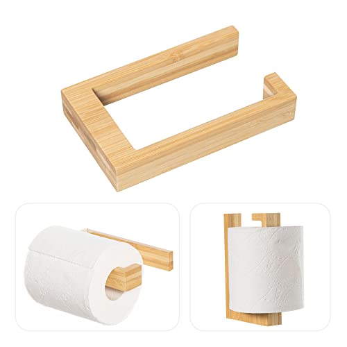 Toilettenpapierhalter Holz | Klopapierhalter Ohne Bohren | Klorollenhalter | WC Papier Halterung | Klopapier Halterung von Fanwer