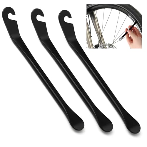 3 Stück Fahrrad Reifenheber aus Metall, Stabile Reifenmontierhebel für schnellen Reifenwechsel, Robustes Fahrradwerkzeug zur Reifenreparatur und Demontage, Ideal für MTB Rennrad Trekkingrad von Fanxaolnes