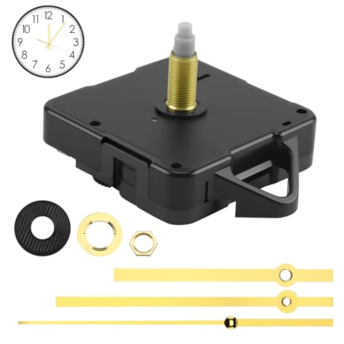 Fanxaolnes Geräuschloses Uhrwerk Set, Uhrwerk für Wanduhr 24MM, Inklusive Uhrzeiger, Robust und Langlebige, Einfache Installation, Ideal für Wanduhr Reparatur und DIY Dekorationsprojekt (Golden) von Fanxaolnes