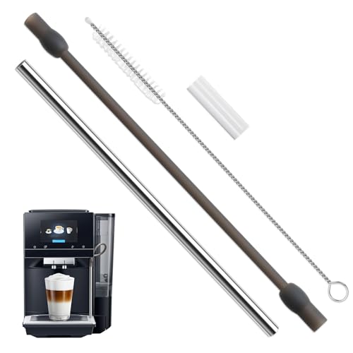 Milchschlauch Ersatzset für Kaffeemaschinen, Kompatibel mit Siemens EQ6 und Bosch VeroAroma, Edelstahl Milchrohr & Reinigungsbürste für Kaffeevollautomaten von Fanxaolnes