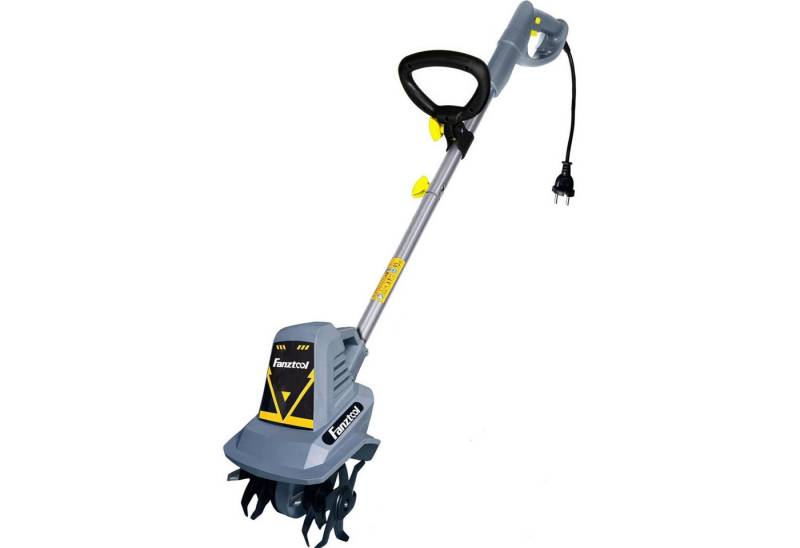 Fanztool Elektromotorhacke 300W Gartenfräse mit 4 Robusten Hackmessern, Verstellbarem Griff, 19 cm Arbeitsbreite, Ideal für Senioren & Frauen von Fanztool