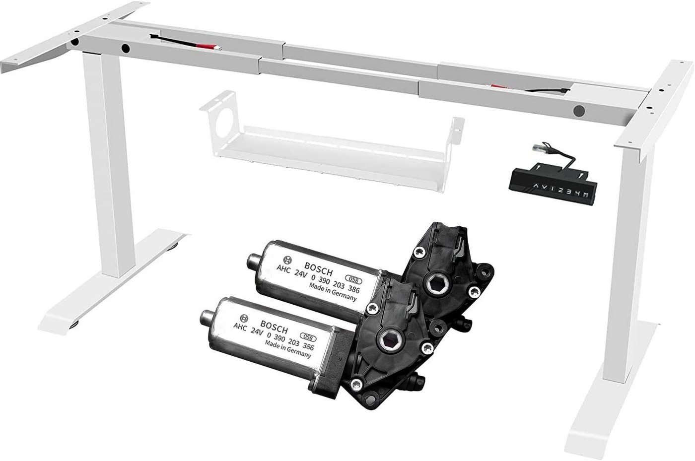 Fanztool Schreibtisch Höhenverstellbarer Schreibtisch-Gestell weiß von Fanztool