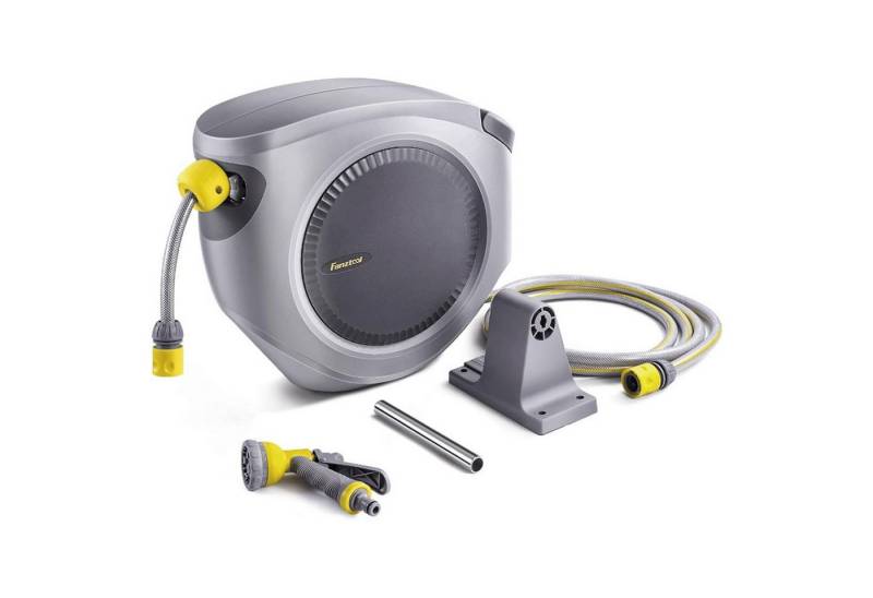 Fanztool Schlauchaufroller Schlauchtrommel 35m+2m Gartenschlauch mit Automatisches Aufrollen von Fanztool