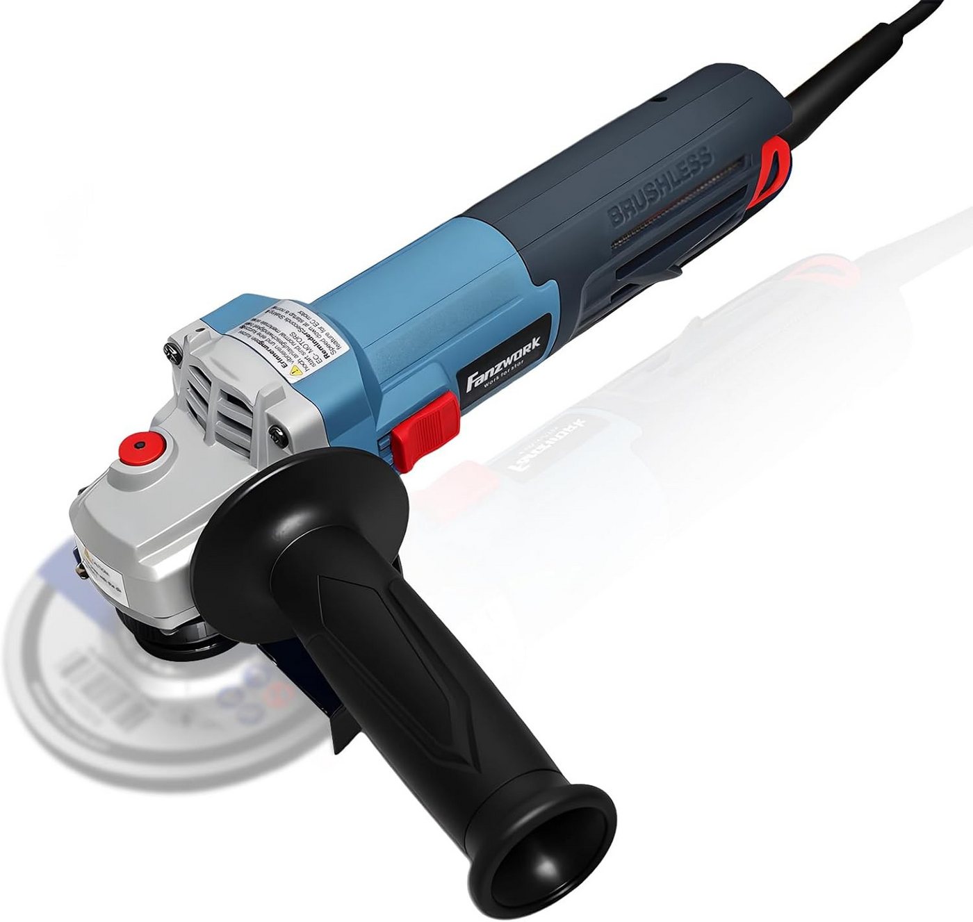 Fanztool Winkelschleifer Winkelschleifer 1500W Bürstenloser EC Motor, Schutzhaube 125mm, (Packung) von Fanztool