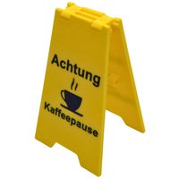 Achtung Kaffeepause - Lustiges Warnschild Für Den Arbeitsplatz Perfekt Schreibtisch, Büro & Homeoffice Humorvolles Accessoire von Fapino