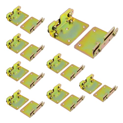 FarBoat Universal-Bettschienenhalterung, Eisen, Bettplatten, Haken auf Konvertierungsklammern für Kopfteil, Fußteil, Ersatz, robuster Haken an Bettgeländern, farbiges Zink-Finish, 8 Stück FarBoat Universal-Bettschienenhalterung, Eisen, Bettplatten, Haken auf Konvertierungsklammern für Kopfteil, Fußteil, Ersatz, robuster Haken an Bettgeländern, farbiges Zink-Finish, 8 Stück von FarBoat