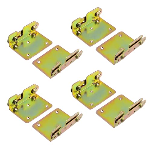 FarBoat Universal-Bettschienenhalterung, Eisen, Bettplatten, Haken auf Umwandlungshalterungen für Kopfteil, Fußteil, Ersatz, robuster Haken an Bettgeländern, farbiges Zink-Finish, 4 Stück FarBoat Universal-Bettschienenhalterung, Eisen, Bettplatten, Haken auf Umwandlungshalterungen für Kopfteil, Fußteil, Ersatz, robuster Haken an Bettgeländern, farbiges Zink-Finish, 4 Stück von FarBoat