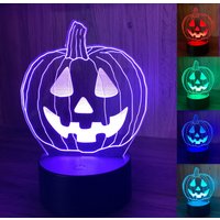 Halloween, Kürbis, Dekoration, Led, Acryl, Nachtlicht, Geschenk Für Sie, Ihn von FarEtchedByTony