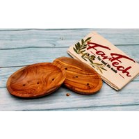 Seifenschale Olivenholz Oval 14 cm | Handgemacht Naturholz Seifenablage Rustikal Nachhaltiges Badaccessoire Geschenkidee von FarFechShop