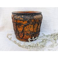 Rustikale Keramik Vase Antik Topf Unikat Ton Primitive Draht Schale Land Dekor Bauernhaus Boho Geschenkidee von FarLandTitbits