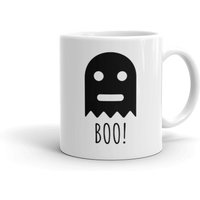 Boo Lustiger Becher Für Halloween, Graphic Ghost Halloween Tea Cup, Geschenkidee, Coffee Becher, Home Decor, Boo Ceramic von FarViewDesign