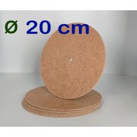 Uhr Blanko Zifferblatt Diy Uhrrohling Runde Scheibe Mdf 20 cm Wanduhr von Faramosa