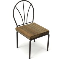 Kleiner Stuhl Aus Eisen Und Holz Für Ausstellungszwecke, 14cm Hoch. Miniatur Regal von FarangShopUK