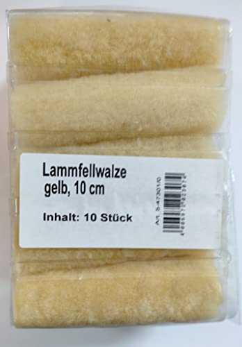 Lammfellwalze/Lammfellrolle, gelb oder weiß 10 cm / 10 Stück von Farben-Budimex
