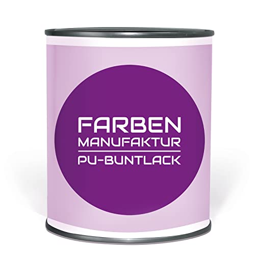 Buntlack PU Satin Decklack Premium Acryl Lack RAL sdgl. Renovierfarbe 1L Holzfarbe Küchenfronten, Bootslack, Türen, Farbe: ca. RAL 7045 Telegrau 1, Größe: 1L von Farben Manufaktur - individuelle Farb(t)räume