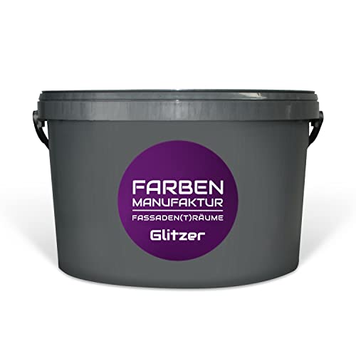 Farben Manufaktur Fassadenfarbe mit Glitzer Hausfarbe Sockelfarbe Silikonharzfarbe Glitzerfarbe 1,2,5L, Farbe: 1019 Graubeige, Größe: 5L von Farben Manufaktur - individuelle Farb(t)räume