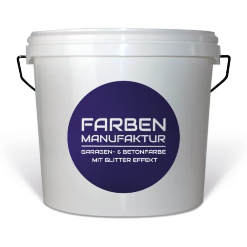 Farben Manufaktur Garagenbodenfarbe mit Silber Glitzer Betonfarbe Kellerfarbe Fußbodenfarbe Glitzerfarbe 1/2/5L, Größe: 2L, Farbe: mittelgrau von Farben Manufaktur - individuelle Farb(t)räume
