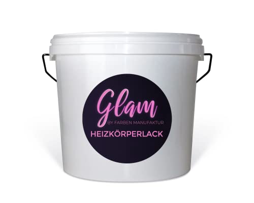 Farben Manufaktur Glam Heizkörperlack auf Kreidebasis auch mit Glitzer Heizkörperfarbe Kreidefarbe bunt sdm. Glitzerfarbe 1L, Farbe: sattes pink von Farben Manufaktur - individuelle Farb(t)räume