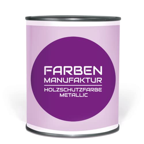 Farben Manufaktur Holzfarbe Metallic Holzschutz Möbelfarbe Wetterschutzfarbe Holzschutzfarbe 100ml, Farbe: dunkelgrau metallic von Farben Manufaktur - individuelle Farb(t)räume