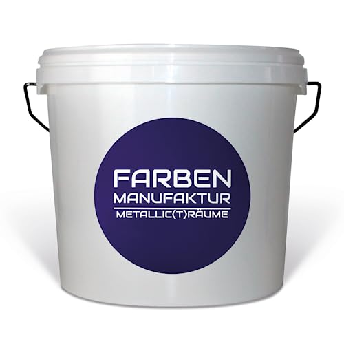 Farben Manufaktur Metallic Wandfarbe Effekt Wandlasur Innenwandfarbe Latex Latexfarbe bunt 2/5L, Farbe: Gold, Größe: 5L von Farben Manufaktur - individuelle Farb(t)räume