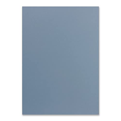 100 DIN A5 Einzelkarten Papierbögen - Graublau - 240 g/m² - 14,8 x 21 cm - Bastelbogen Tonpapier Fotokarton Bastelpapier Tonkarton - FarbenFroh von FarbenFroh by GUSTAV NEUSER