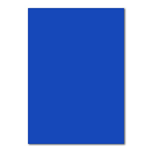 100 DIN A5 Einzelkarten Papierbögen - Royalblau - 240 g/m² - 14,8 x 21 cm - Bastelbogen Tonpapier Fotokarton Bastelpapier Tonkarton - FarbenFroh von FarbenFroh by GUSTAV NEUSER