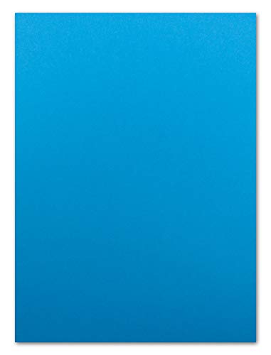 100x DIN A4 Papier - Azurblau (Blau) - 110 g/m² - 21 x 29,7 cm - Ton-Papier Fotokarton Bastel-Papier Ton-Karton - FarbenFroh von FarbenFroh by GUSTAV NEUSER