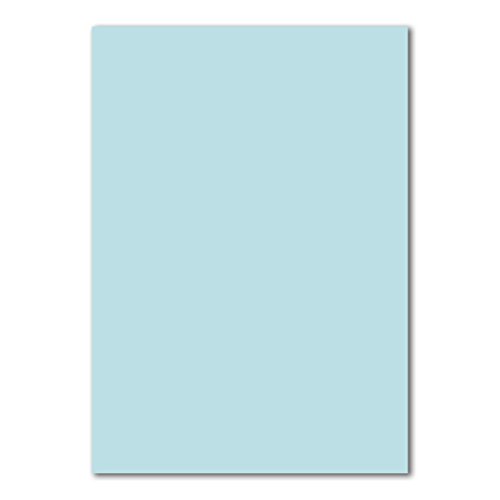 100x DIN A4 Papier - Hellblau (Blau) - 110 g/m² - 21 x 29,7 cm - Briefpapier Bastelpapier Tonpapier Briefbogen - FarbenFroh by GUSTAV NEUSER von FarbenFroh by GUSTAV NEUSER