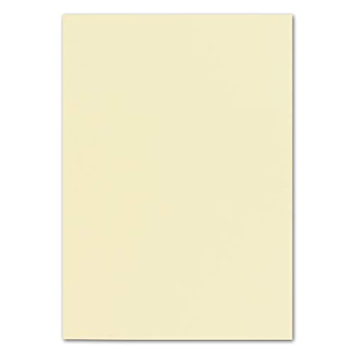 100x DIN A4 Papier - Vanille (Creme) - 110 g/m² - 21 x 29,7 cm - Briefpapier Bastelpapier Tonpapier Briefbogen - FarbenFroh by GUSTAV NEUSER von FarbenFroh by GUSTAV NEUSER