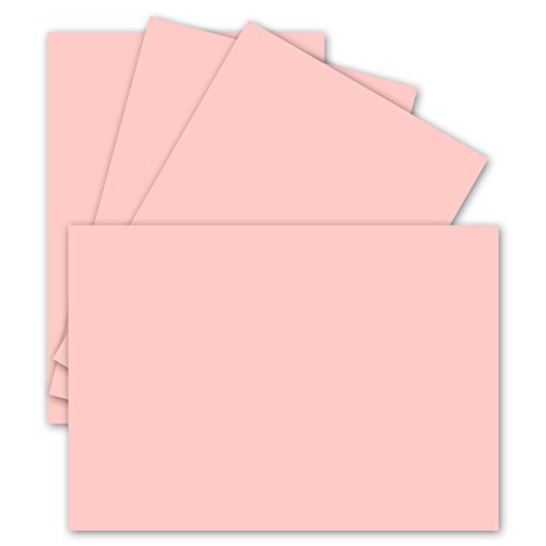 150 Einzel-Karten DIN A6-10,5 x 14,8 cm - 240 g/m² - Rosa - Tonkarton - Bastelpapier - Bastelkarton- Bastel-karten - blanko Postkarten von FarbenFroh by GUSTAV NEUSER