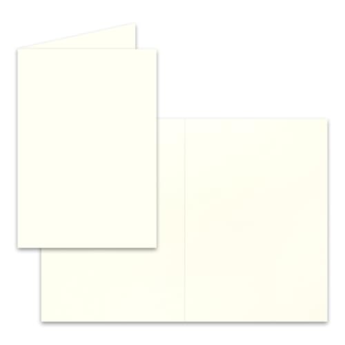 150 Faltkarten B6 - Natur-Weiß - Blanko Doppel-Karten - 12 x 17 cm - sehr formstabil - für Drucker geeignet - Serie: FarbenFroh von FarbenFroh by GUSTAV NEUSER