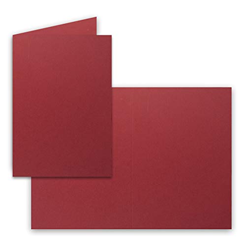 200 Faltkarten B6 - Dunkel-Rot - Blanko Doppel-Karten - 12 x 17 cm - sehr formstabil - für Drucker geeignet - Serie: FarbenFroh von FarbenFroh by GUSTAV NEUSER