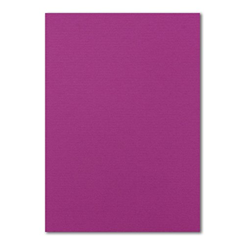 25 DIN A4 Papier-bögen Planobogen - Amarena (Pink) gerippt - 240 g/m² - 21 x 29,7 cm - Bastelbogen Ton-Papier Fotokarton Bastel-Papier Ton-Karton - FarbenFroh von FarbenFroh by GUSTAV NEUSER
