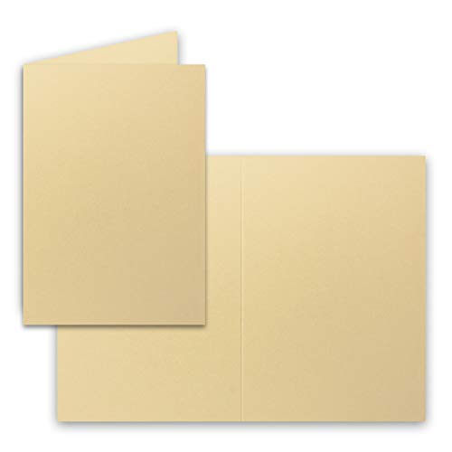 25 Faltkarten B6 - Karamell - 12 x 17 cm - Blanko Doppelkarten für Einladungen, Grußkarten - für Drucker geeignet - Serie: FarbenFroh von FarbenFroh by GUSTAV NEUSER