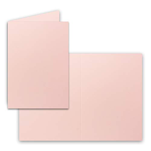 25x Falt-Karten DIN A6 in Rosa - Blanko - Doppel-Karten - 220 g/m² von FarbenFroh by GUSTAV NEUSER