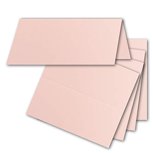 FarbenFroh by GUSTAV NEUSER 25x Tischkarten in Rosa - 4,5 x 10 cm - blanko - Doppel-Karten - als Platzkarten und Namenskarten für Hochzeit und Feste von FarbenFroh by GUSTAV NEUSER