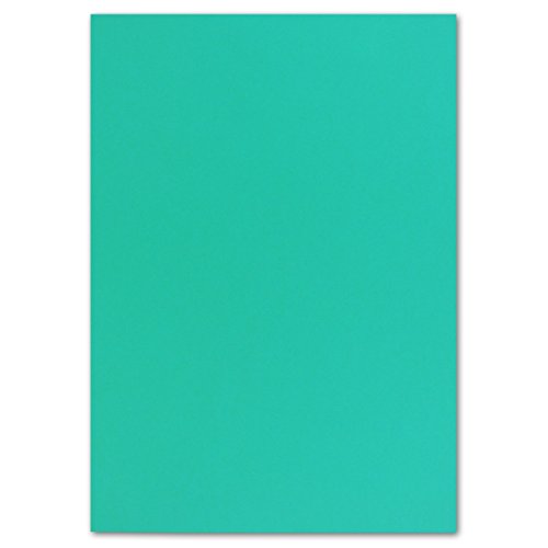 50 DIN A4 Papier-bögen Planobogen - Pazifikblau (Blau) - 240 g/m² - 21 x 29,7 cm - Bastelbogen Ton-Papier Fotokarton Bastel-Papier Ton-Karton - FarbenFroh von FarbenFroh by GUSTAV NEUSER