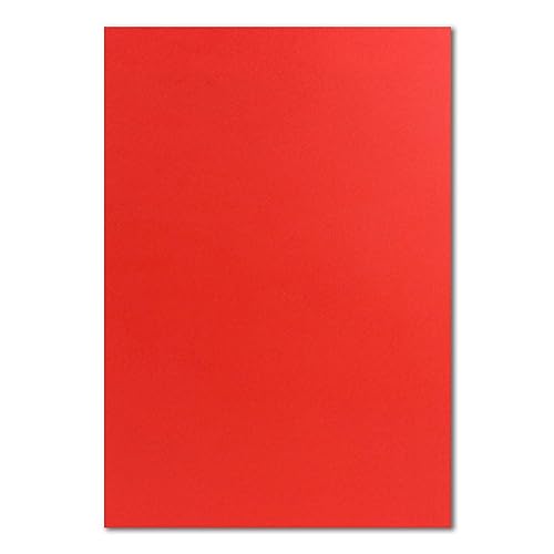50 DIN A5 Papier-bögen Planobogen - Rot - 240 g/m² - 14,8 x 21 cm - Bastelbogen Ton-Papier Fotokarton Bastel-Papier Ton-Karton - FarbenFroh von FarbenFroh by GUSTAV NEUSER