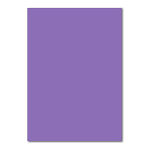 50x DIN A4 Papier - Violett - 110 g/m² - 21 x 29,7 cm - Briefpapier Bastelpapier Tonpapier Briefbogen - FarbenFroh by GUSTAV NEUSER von FarbenFroh by GUSTAV NEUSER