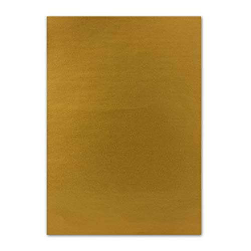 FarbenFroh by GUSTAV NEUSER 50x DIN A4 Papier beidseitig Gold glänzend, 21 x 29,7 cm, Bastelpapier, Foto Effekt-Papier mit Metallic-Effekt von FarbenFroh by GUSTAV NEUSER
