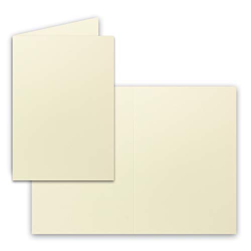 FarbenFroh by GUSTAV NEUSER DIN A5 Faltkarten - Vanille-Creme - 50 Stück - Einladungskarten - Menükarten - Doppelkarten - Blanko - 14,8 x 21 cm - Marke FarbenFroh by GUSTAV NEUSER DIN A5 Faltkarten - Vanille-Creme - 50 Stück - Einladungskarten - Menükarten - Doppelkarten - Blanko - 14,8 x 21 cm - Marke von FarbenFroh by GUSTAV NEUSER