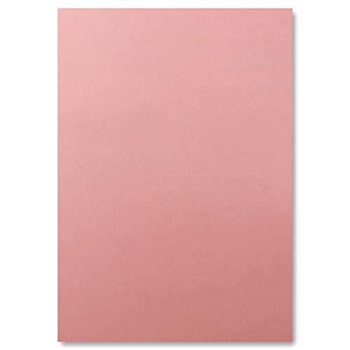 FarbenFroh by GUSTAV NEUSER 100x DIN A4 Papier - Altrosa (Rosa) - 110 g/m² - 21 x 29,7 cm - Briefpapier Bastelpapier Tonpapier Briefbogen von FarbenFroh by GUSTAV NEUSER