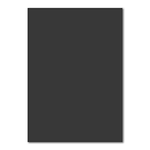 100x DIN A4 Papier - Schwarz - 110 g/m² - 21 x 29,7 cm - Briefpapier Bastelpapier Tonpapier Briefbogen - FarbenFroh by GUSTAV NEUSER von FarbenFroh by GUSTAV NEUSER