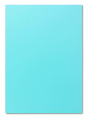 FarbenFroh by GUSTAV NEUSER 100x DIN A4 Papier - Türkis - 110 g/m² - 21 x 29,7 cm - Briefpapier Bastelpapier Tonpapier Briefbogen von FarbenFroh by GUSTAV NEUSER