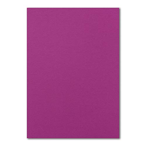 50x DIN A4 Papier - Amarena (Pink) gerippt - 110 g/m² - 21 x 29,7 cm - Briefpapier Bastelpapier Tonpapier Briefbogen - FarbenFroh by GUSTAV NEUSER von FarbenFroh by GUSTAV NEUSER