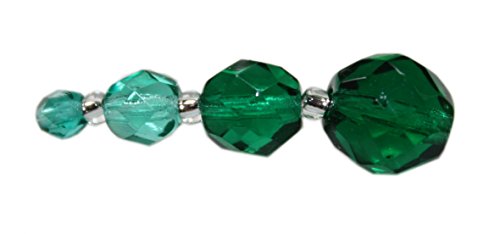 Farbenspiel Schmuckzubehör Glasschliffperlen 8mm - 25 Stück - ca. 50 Farben zur Auswahl (Emerald) von Farbenspiel Schmuckzubehör