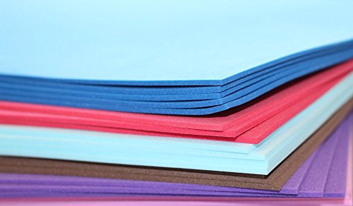 Moosgummi Platten 20 x 30 cm - 10 Stück - 18 Farben zur Auswahl (weiß) von Farbenspiel Schmuckzubehör